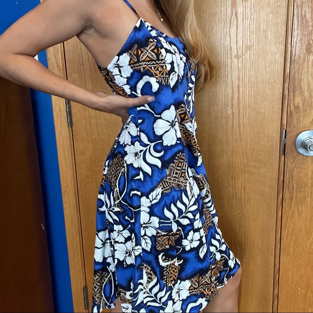 Vintage Kosi Bali Hawaiian print floral dress L
